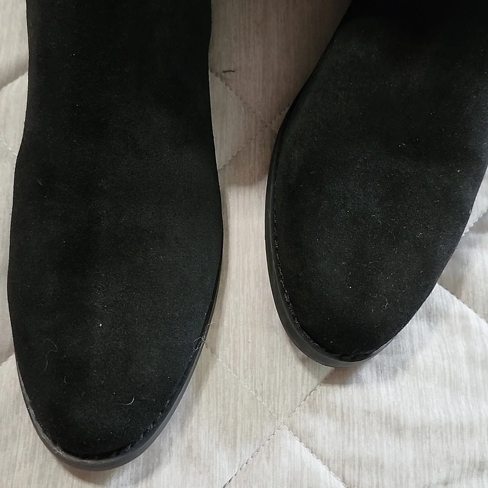 Blondo Black Suede Over the Knee Boots Stretch Pannel Womens 8M